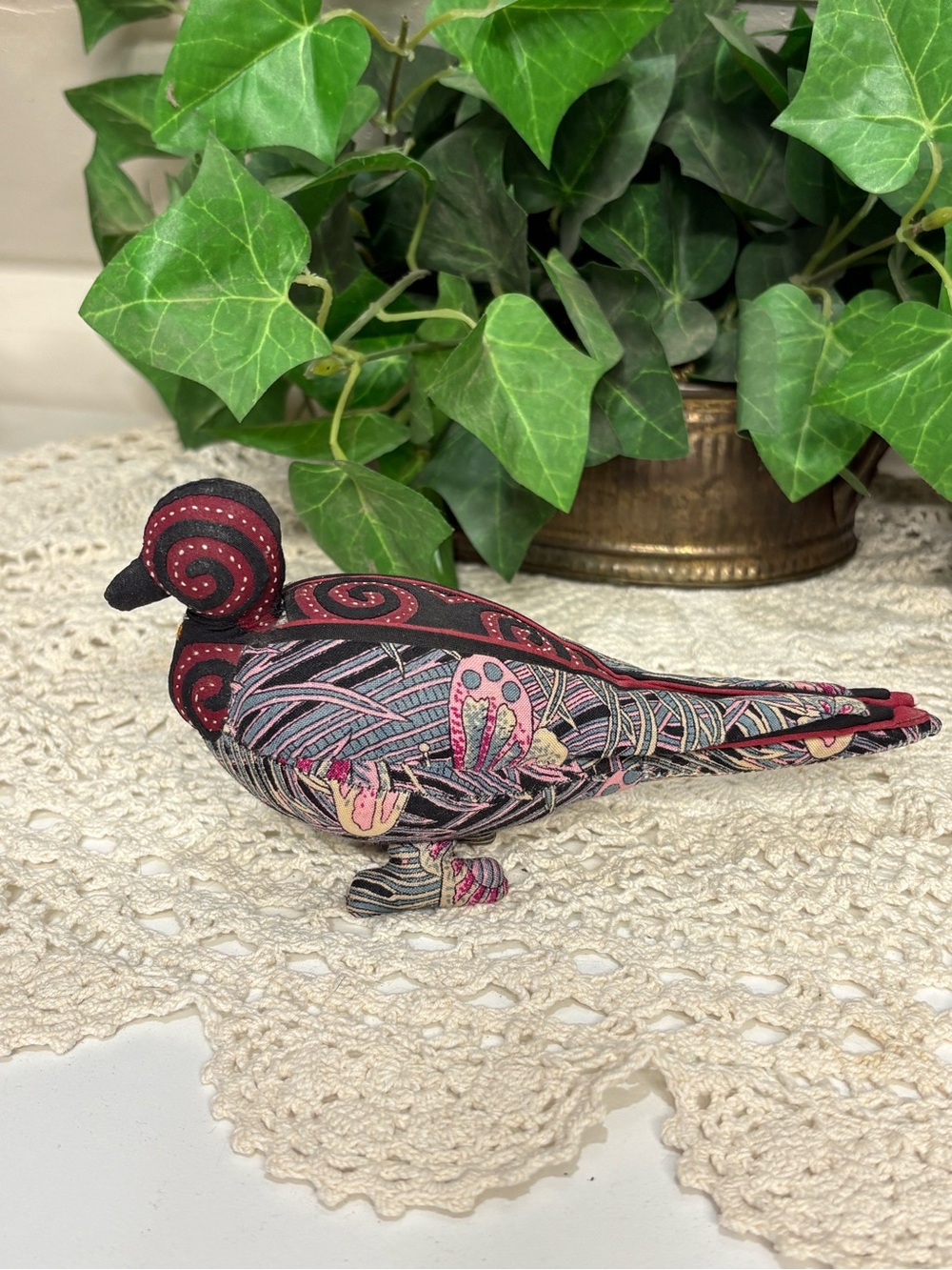 Vintage Handcrafted Bird Pin Cushion